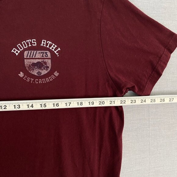 Roots Cotton Tee Brick Red Chest Logo Size Womens XL Short Sleeve T-Shirt - Picture 5 of 6